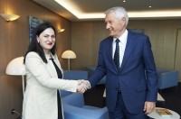 სოფო კილაძე და ანრი ოხანაშვილი ტორბიორნ იაგლანდს შეხვდნენ
