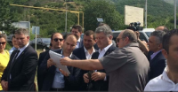 პეტრო პოროშენკო საოკუპაციო ხაზთან ჩავიდა 