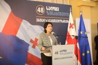 სალომე ზურაბიშვილი სენაკში ამომრჩევლებს შეხვდა