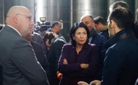 სალომე ზურაბიშვილი გორში იმყოფებოდა