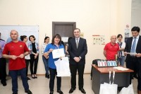 მიხეილ ჩხენკელმა მაგიდის ჩოგბურთში გამარჯვებული თანამშრომლები დააჯილდოვა