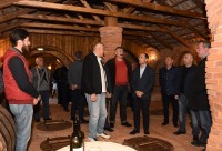 ლევან დავითაშვილი ბაღდათში, ვახტანგ ჯიხვაძის საოჯახო მარანს სტუმრობდა