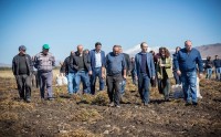 ლევან დავითაშვილი ახალქალაქში კარტოფილის მოსავლის დაბინავების პროცესს გაეცნო