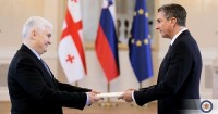 საქართველოს ელჩმა სლოვენიის პრეზიდენტს რწმუნებათა სიგელები გადასცა