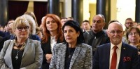 სალომე ზურაბიშვილი პოლონური ინსტიტუტის გახსნისადმი მიძღვნილ მიღებას დაესწრო
