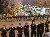 პოლიციამ აქციის მონაწილეებისგან გზის სავალი ნაწილი გაათავისუფლა 