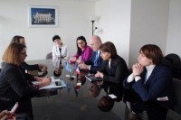 პარალამენტის დელეგაცია საფრანგეთის პარლამენტის საგარეო საქმეთა კომისიის ვიცე-პრეზიდენტს შეხვდა