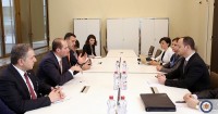 მიხეილ ჯანელიძე ალბანელ კოლეგას შეხვდა