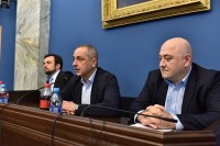 საპარლამენტო კომიტეტების წარმომადგენლები აშშ-ის საჰაერო ძალების კოლეჯის სტუდენტებს შეხვდნენ