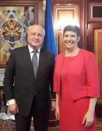 გიგი წერეთელი ევროპარლამენტის ვიცე პრეზიდენტს შეხვდა