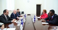 დავით ზალკალიანი გაერო-ს გენერალური მდივნის თანაშემწესა და ჟენევის საერთაშორისო მოლაპარაკებებში გაერო-ს წარმომადგენელს შეხვდა