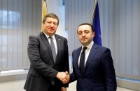 ირაკლი ღარიბაშვილი ნატოს შტაბბინაში ლიეტუველ კოლეგას შეხვდა