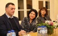 სალომე ზურაბიშვილი ბელგიაში ქართველ სტუდენტებს შეხვდა
