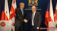 საქართველოს ჩეხეთის თავდაცვის მინისტრი სტუმრობს