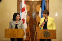 საქართველოს და ესტონეთის პრეზიდენტებმა ტალინში ქართული და უცხოური მედიისათვის პრესკონფერენცია გამართეს
