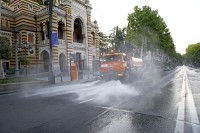 რუსთაველის გამზირზე დასუფთავების მასშტაბური სამუშაოები განხორციელდა