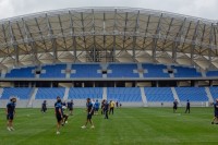 ბათუმის დინამოს ფეხბურთელები ახალ საფეხბურთო სტადიონს ესტუმრენ