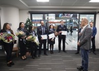 ფინანსთა მინისტრმა, ივანე მაჭავარიანმა მებაჟე ოფიცრებს განსაკუთრებული სირთულის დავალების შესრულებისთვის მადლობის სიგელები გადასცა