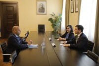 არჩილ თალაკვაძე გაეროს ბავშვთა ფონდის (UNICEF) წარმომადგენელს საქართველოში, ღასან ხალილს შეხვდა