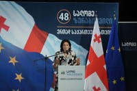 სალომე ზურაბიშვილი საგარეჯოში, გურჯაანში და ყვარელში ამომრჩევლებს ხვდება