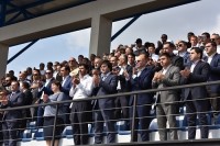 ირაკლი კობახიძე სახელმწიფო დაცვის სპეციალური სამსახურის სასწავლო ცენტრის ბაზაზე საფეხბურთო მოედნის გახსნას დაესწრო