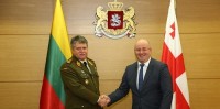თავდაცვის მინისტრი ლიტვის შეიარაღებული ძალების უფროსს შეხვდა