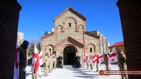 საქართველოს ტერიტორიული მთლიანობისთვის ბრძოლებში დაღუპული მებრძოლების ნეშტი სამხედრო პატივით დაკრძალეს
