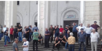 ტყიბულში მეშახტეები აქციისთვის ემზადებიან