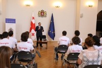 მიხეილ ჩხენკელი საერთაშორისო სასწავლო ოლიმპიადების მონაწილეებს შეხვდა