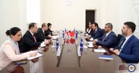 მიხეილ ჯანელიძე ბაჰრეინის სამეფოს საგარეო საქმეთა სამინისტროს დელეგაციას შეხვდა