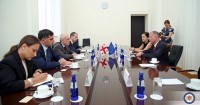 დავით ზალკალიანი ევროპარლამენტის წევრს, საქართველოზე მომხსენებელ ანდრეს მამიკინსს შეხვდა