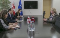 ლევან დავითაშვილი ლატვიის ელჩს ინგრიდა ლევრენცეს შეხვდა