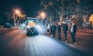 ჭავჭავაძის გამზირის მეორე სარეაბლიტაციო მონაკვეთში ასფალტის საფარის ქვედა ფენის დაგება მიმდინარეობს