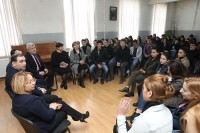 მიხეილ ჩხენკელი კასპელ მოსწავლეებს შეხვდა