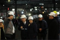 სალომე ზურაბიშვილი რუსთავის მეტალურგიული ქარხნის თანამშრომლებს შეხვდა