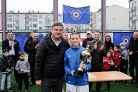 გიორგი შენგელია დევნილთა დასახლებაში საფეხბურთო ტურნირს დაესწრო