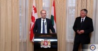 მიხეილ ჯანელიძე უნგრეთის ელჩის გამოსამშვიდობებელ ღონისძიებას დაესწრო