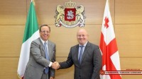 თავდაცვის მინისტრი იტალიელ დიპლომატს შეხვდა